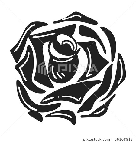 Daisy rose icon, simple style 66108815