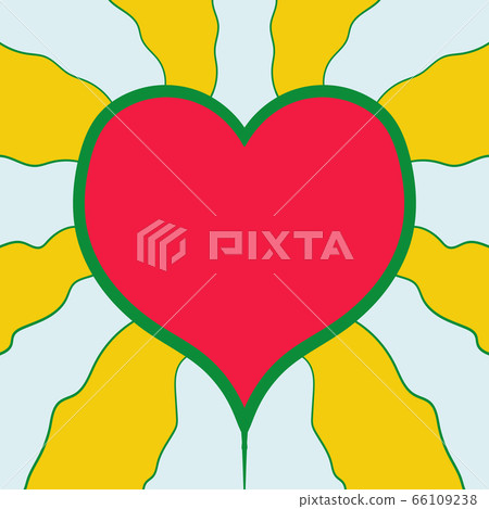 Heart of Jesus irradiating love energy in doodle style. Simple decorative design elements. Book page or cover design. Heart of Jesus irradiating love energy in doodle style. Simple decorative design elements. Book page or cover design. 66109238