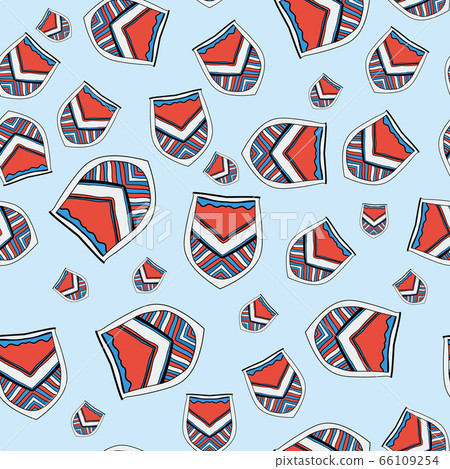 Heraldic symbols. The seamless pattern consists of stylized coat of arms and European swords. A good pattern for children s room wallpaper or wrapping paper. The old aristocracy and chivalry. Heraldic symbols. The seamless pattern consists of stylized coat of arms and European swords. A good pattern for children s room wallpaper or wrapping paper. The old aristocracy and chivalry. 66109254