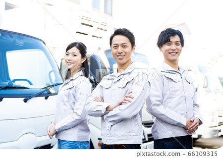 Young man, transport, truck 66109315