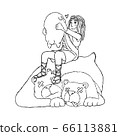 David Save the Sheep Life from Bear and Lion with 66113881