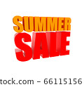 Summer sale word for shopping online on white background,3D Rendering 66115156