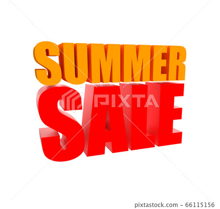 Summer sale word for shopping online on white background,3D Rendering 66115156