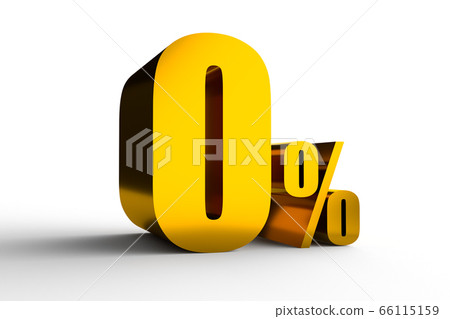 0% Zero percent golden symbol for ..interest rate of cradit card and shopping online on white background,3D Rendering 0% Zero percent golden symbol for ..interest rate of cradit card and shopping online on white background,3D Rendering 66115159