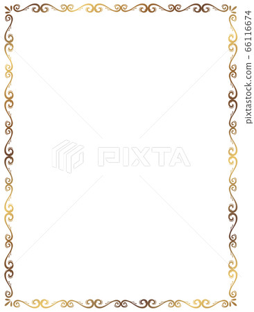Arabesque luxury frame (rectangle) - Stock Illustration [66116674] - PIXTA