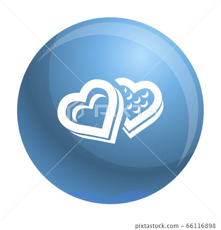 Heart candy box icon, simple style Heart candy box icon, simple style 66116898
