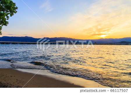 琵琶湖大橋夜景 琵琶湖大橋夜景 66117507