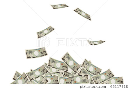 10,000日元紙幣掉進一座山的插圖 10,000日元紙幣掉進一座山的插圖 66117518