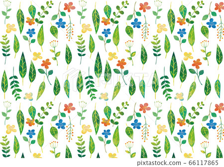 Scandinavian botanical plant & floret pattern - Stock Illustration ...
