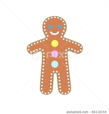 Gingerbread man icon, flat style Gingerbread man icon, flat style 66118154