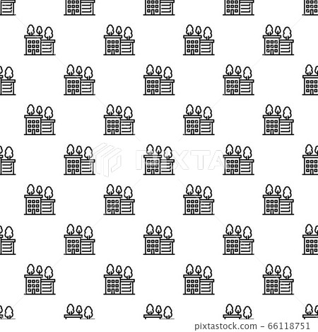 Ecologic house pattern seamless 66118751