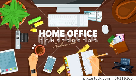 Home office desk template design Home office desk template design 66119166