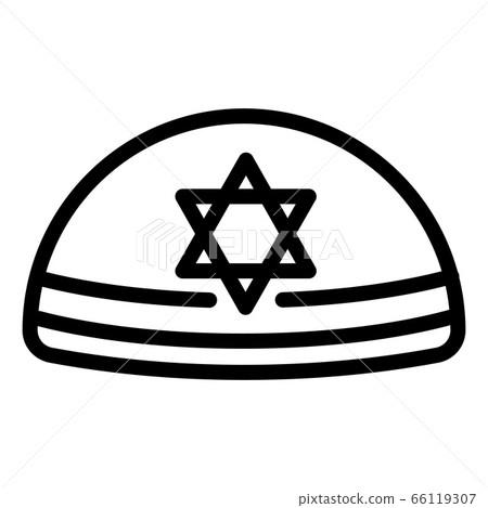 Kippah icon, outline style 66119307