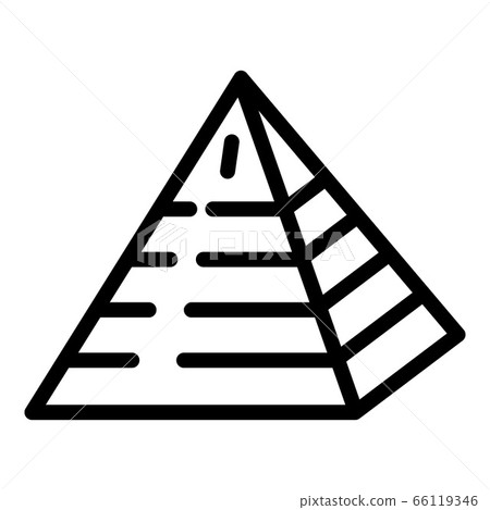 Jewish pyramide icon, outline style 66119346