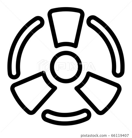 Atomic energy icon, outline style Atomic energy icon, outline style 66119407