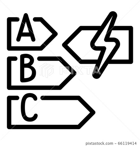 Energy class icon, outline style Energy class icon, outline style 66119414