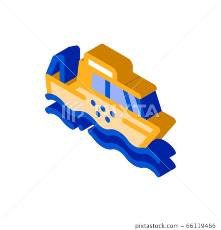 Public Transport Water Taxi isometric icon vector illustration 66119466