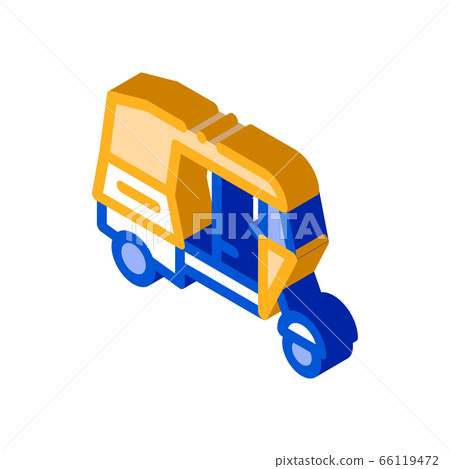 Public Transport Rickshaw isometric icon vector illustration Public Transport Rickshaw isometric icon vector illustration 66119472