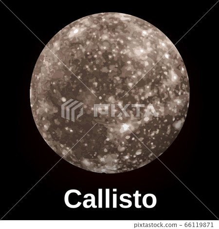 Callisto icon, realistic style 66119871