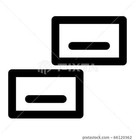 Visit card icon, outline style 66120362