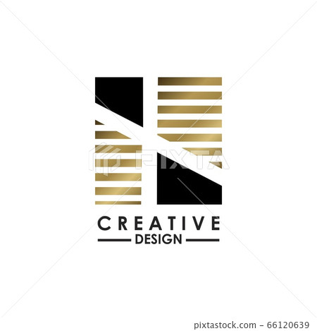 Negative Space Letter X logo. Creative design - Stock Illustration ...