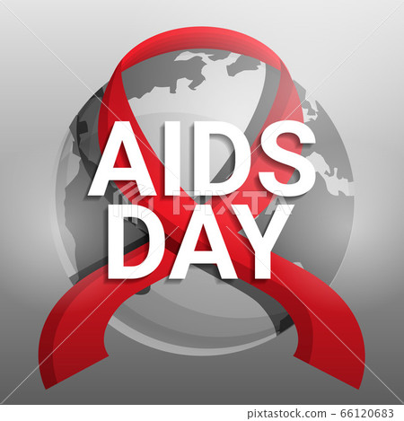 Global aids day concept background, cartoon style Global aids day concept background, cartoon style 66120683