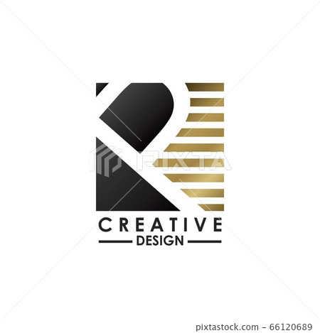 Negative Space Letter P logo. Creative design Negative Space Letter P logo. Creative design 66120689