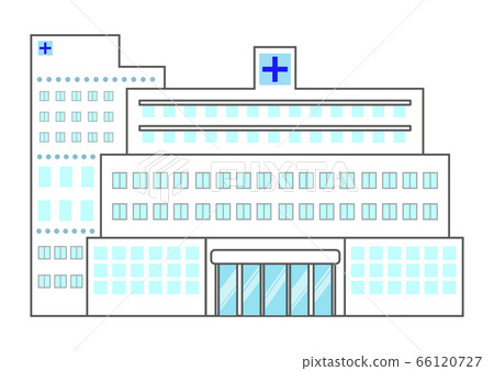 No background, simple large hospital building. No background, simple large hospital building. 66120727