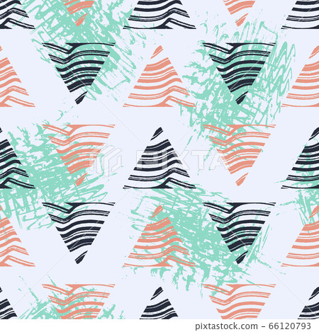 Vector seamless pattern design with triangles. - Stock Illustration ...