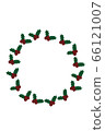 Christmas card (holly circle frame 1) white background vertical 66121007