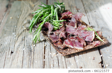 jerked meat, cow, deer, wild beast or biltong in jerked meat, cow, deer, wild beast or biltong in 66121577