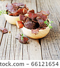 jerked meat, cow, deer, wild beast or biltong in 66121654