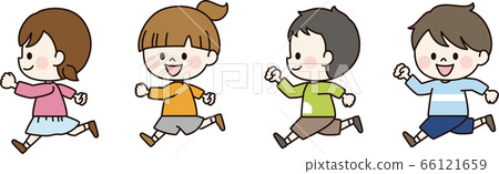 Running child - Stock Illustration [66121659] - PIXTA