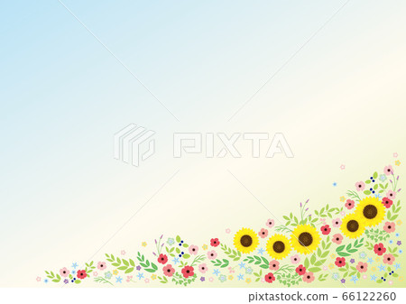 Background Horizontal Summer Flowers 1 Stock Illustration
