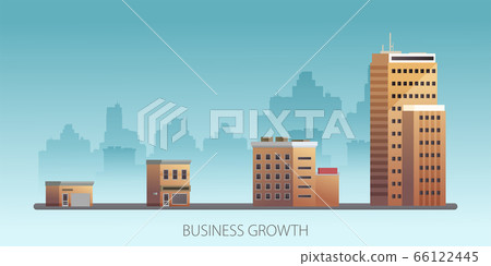 Growth of business. Buildings of company small, Growth of business. Buildings of company small, 66122445