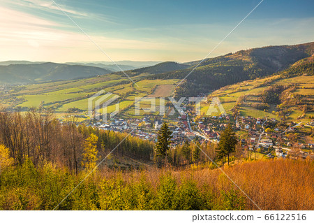 Mountainous landscape of the Kysuce region. 66122516