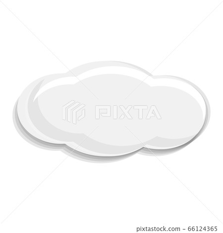White cloud icon, cartoon style 66124365