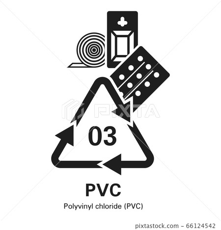 Polyvinyl chloride icon, simple style Polyvinyl chloride icon, simple style 66124542