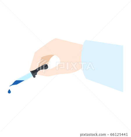 Hand pipette icon, flat style 66125441