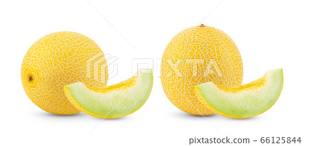 yellow cantaloupe melon isolated on white yellow cantaloupe melon isolated on white 66125844