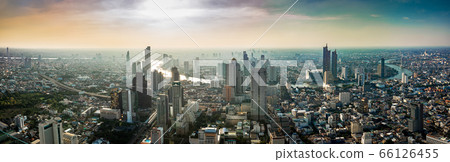 Thailand cityscape on sunset 66126455