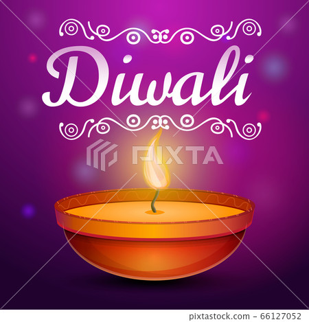 Diwali concept background, cartoon style 66127052