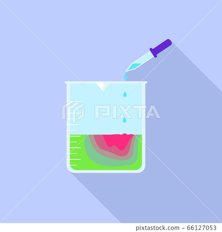 Pipette beaker icon, flat style 66127053