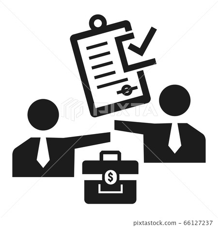 Approved bribery paper icon, simple style 66127237