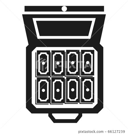 Full bribery money case icon, simple style 66127239