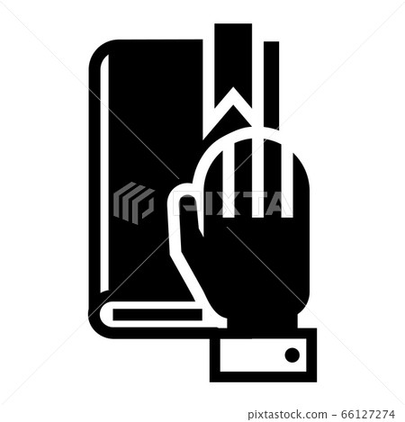 Political oath icon, simple style 66127274