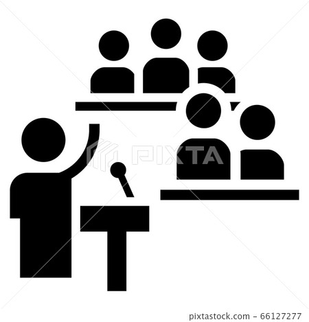 Political speech icon, simple style 66127277