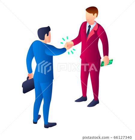 Business bribery icon, isometric style 66127340