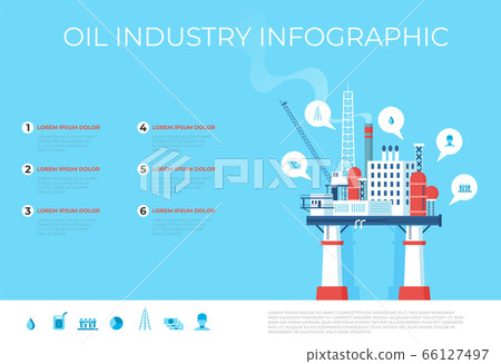 Flat vector Oil Platform Oil Industry 66127497