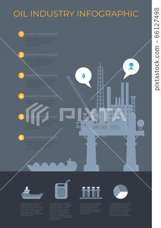 Flat vector Oil Platform Oil Industry 66127498